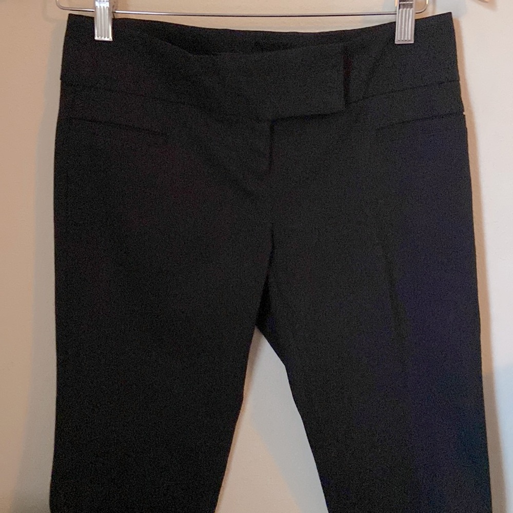 Low-Rise Black Pleated Slacks